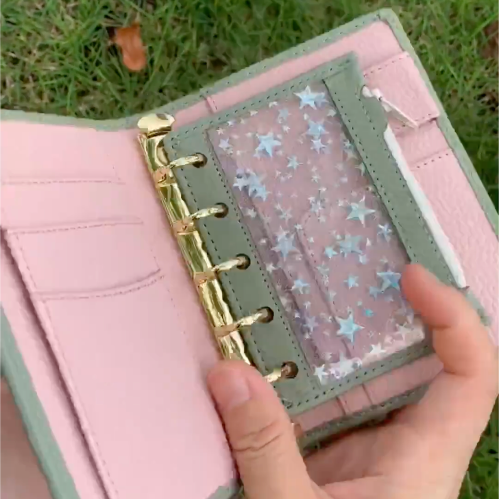 Organiseur A7 en cuir pleine fleur, rechargeable, 6 anneaux, carnet de voyage, carnet de croquis avec gravure personnalisée