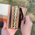 Vollnarbenleder A7 Organizer Mini Größe 6 Ringe Nachfüllbarer Planer Reisetagebuch Skizzenbuch mit individueller Gravur