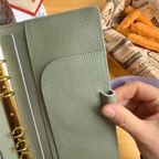 Vollnarbiges Lederplaner A6 Personal 6-Ring nachfüllbarer Organizer Reisejournal Skizzenbuch mit individueller Gravur