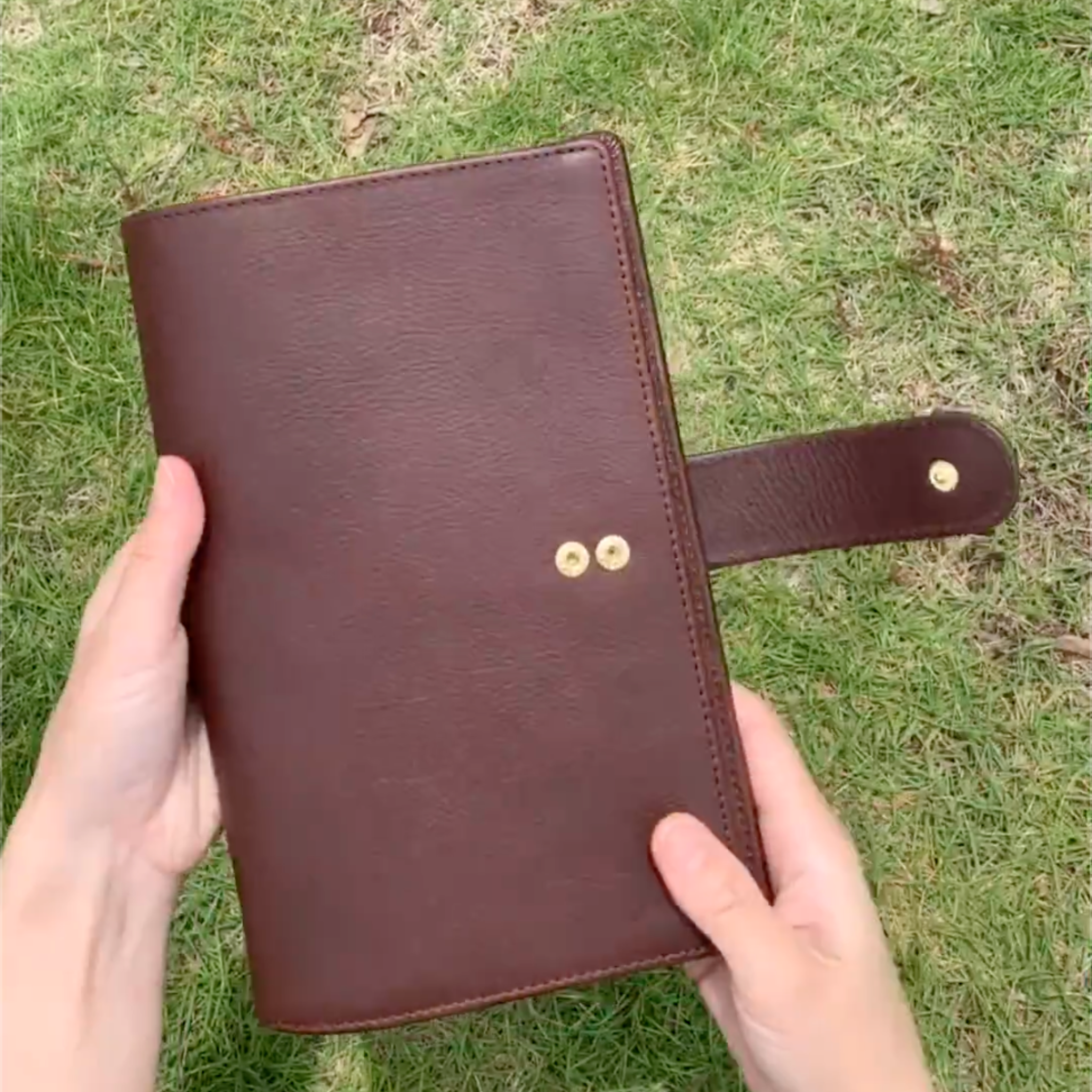 Notizbuch aus Vollnarbenleder A5s/puo mit 6 Ringen, nachfüllbarer Organizer, Reisetagebuch, Skizzenbuch mit individueller Gravur