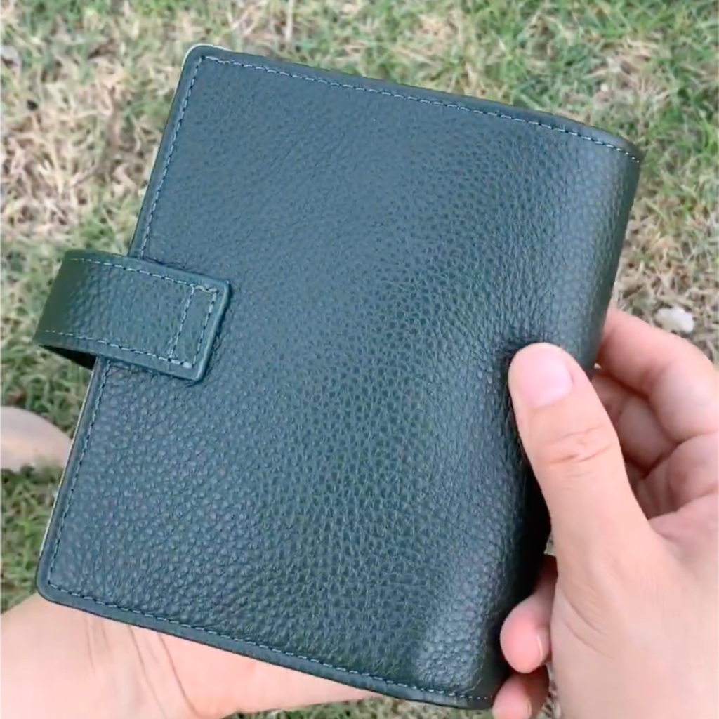 Vollnarbenleder A7 Planer 6-Ring nachfüllbarer Organizer Reisetagebuch Skizzenbuch mit individueller Gravur