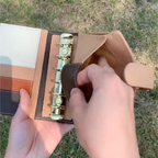 Vollnarbenleder A7 Organizer Mini Größe 6 Ringe Nachfüllbarer Planer Reisetagebuch Skizzenbuch mit individueller Gravur