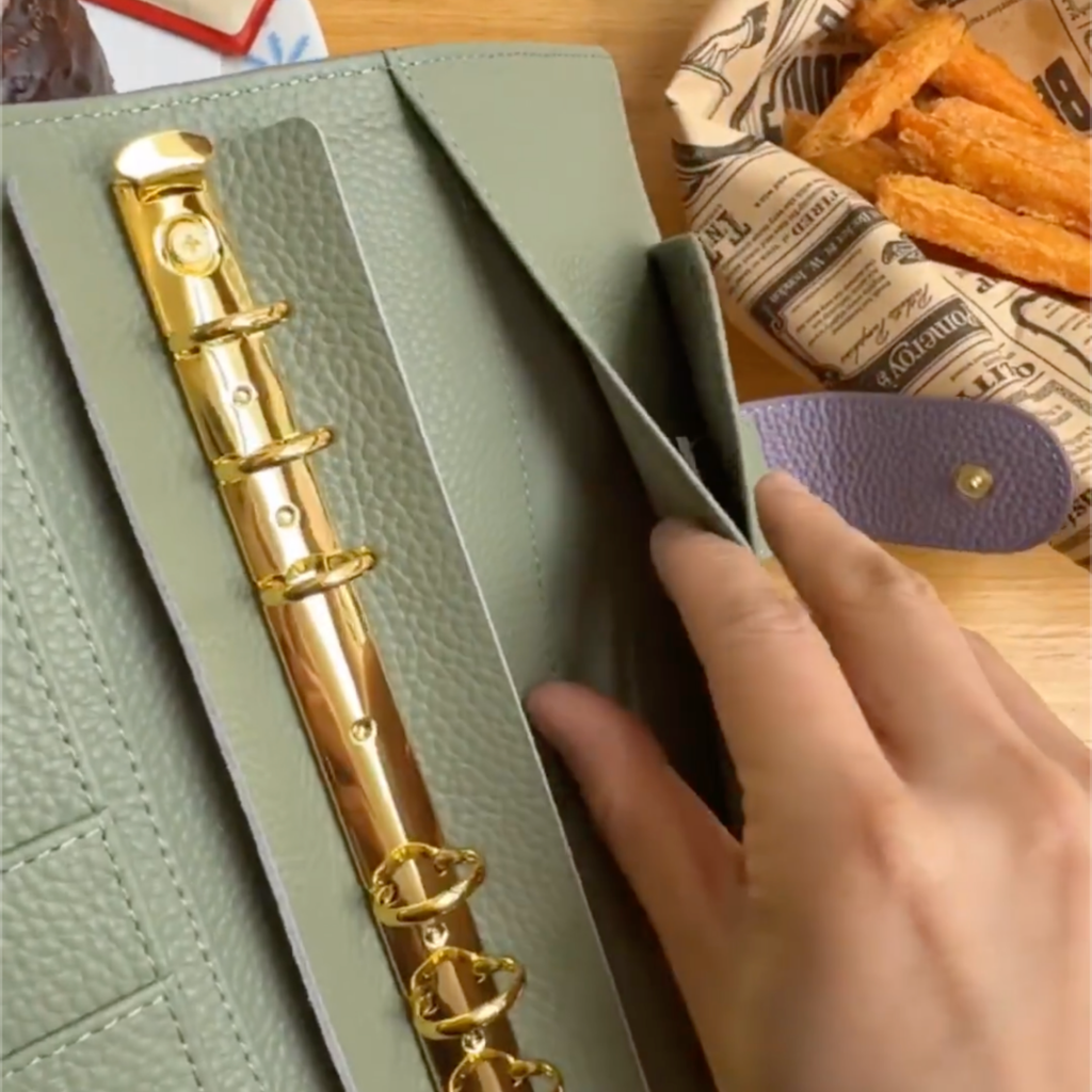Vollnarbiges Lederplaner A6 Personal 6-Ring nachfüllbarer Organizer Reisejournal Skizzenbuch mit individueller Gravur
