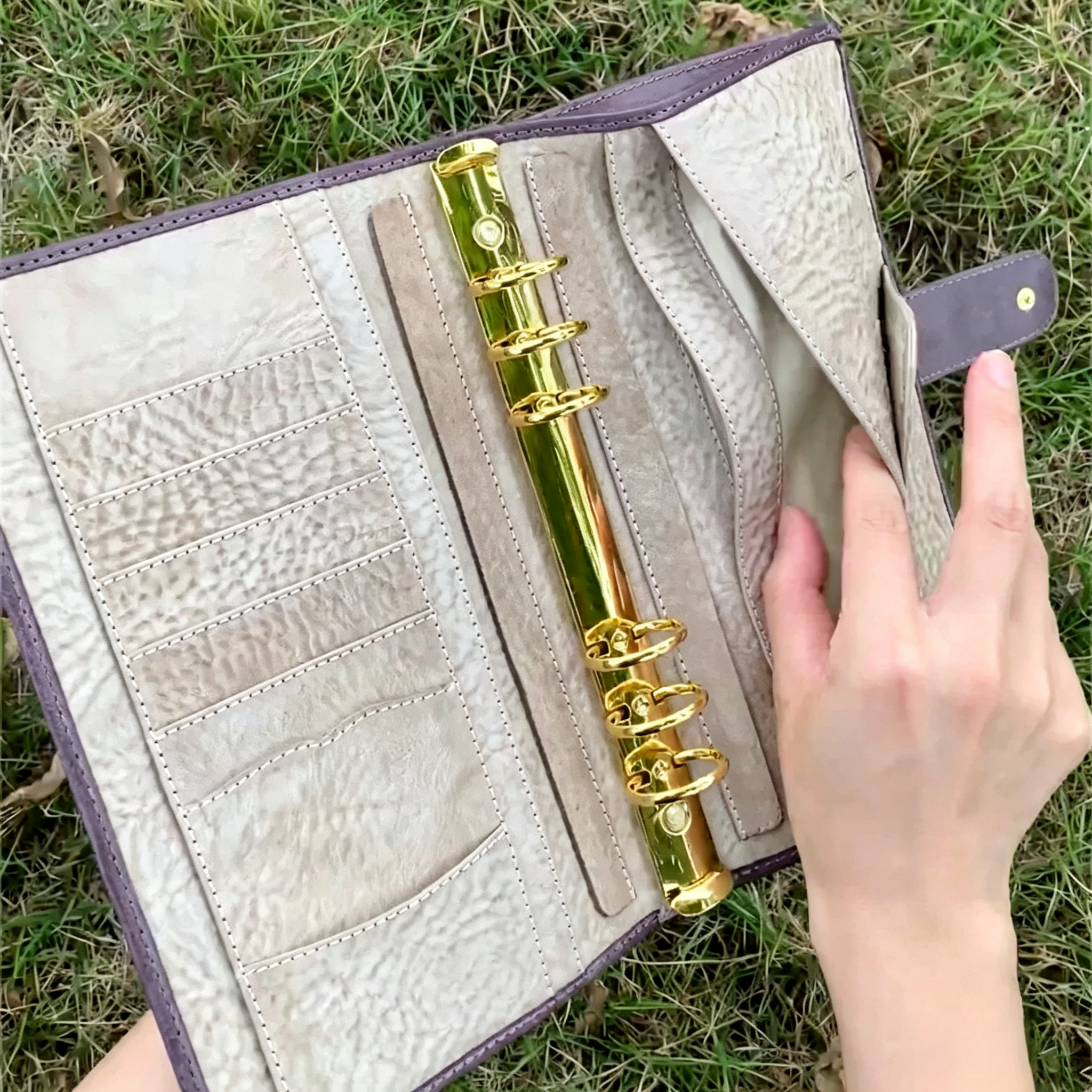 Full Grain Leather Binder A5s/puo 6 Ring Refillable Planner Travelers Journal Sketchbook with Custom Engraving