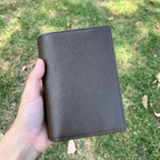 Full Grain Leather A7 Planner 6-Ring Refillable Binder Travelers Journal Sketchbook with Custom Engraving