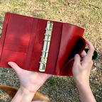 Reliure en cuir pleine fleur A6, Organiseur 6 anneaux rechargeable, Carnet de voyage, Carnet de croquis avec gravure personnalisable, Journal de Noël