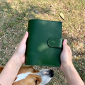 Reliure en cuir pleine fleur A6, Organiseur 6 anneaux rechargeable, Carnet de voyage, Carnet de croquis avec gravure personnalisable, Journal de Noël