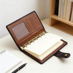 Vollnarbenleder A7 Organizer Mini Größe 6 Ringe Nachfüllbarer Planer Reisetagebuch Skizzenbuch mit individueller Gravur