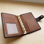Vollnarbenleder A7 Organizer Mini Größe 6 Ringe Nachfüllbarer Planer Reisetagebuch Skizzenbuch mit individueller Gravur
