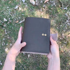 Vollnarbenleder-Binder A6 6-Ring nachfüllbarer Planer Reisejournal Skizzenbuch mit individueller Gravur