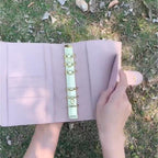 Vollnarbenleder-Binder A6 6-Ring nachfüllbarer Planer Reisejournal Skizzenbuch mit individueller Gravur