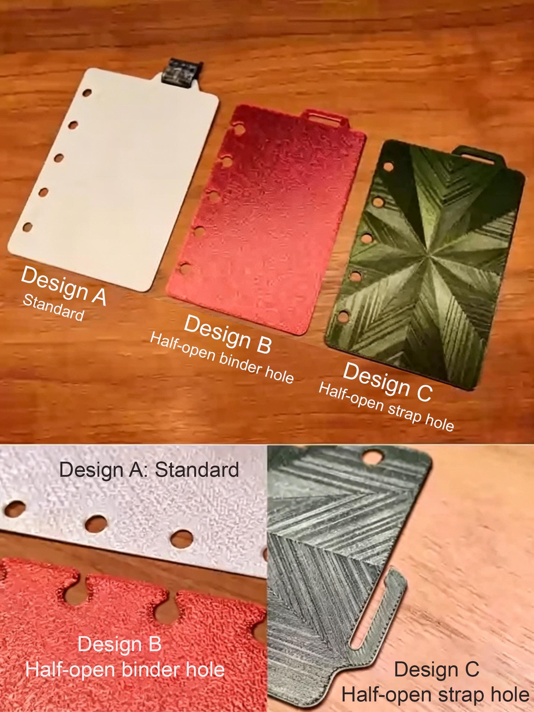 Ringbucheinlage nach Maß mit Stifthalter, individueller Gravur, Papiertrenner, Planer-Nachfülleinlage, 3D-gedruckte PLA-Journaleinlage