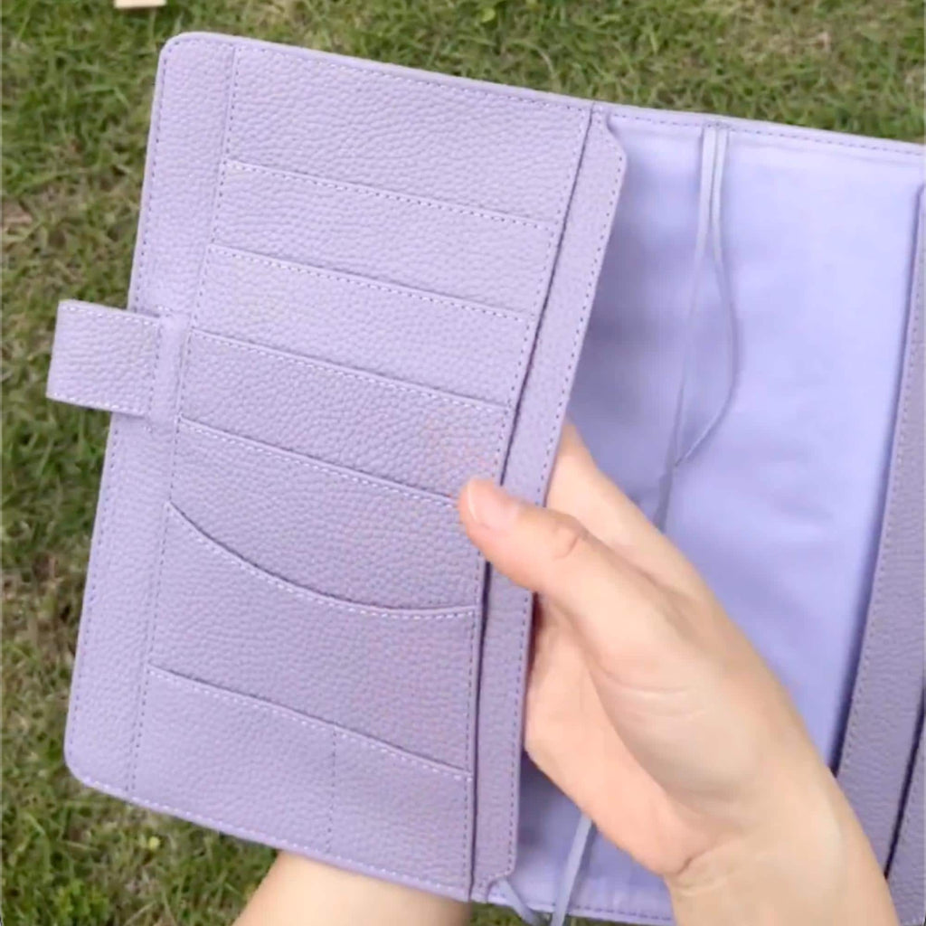 A5 Organizer aus Vollnarbenleder, Reisetagebuch, Skizzenbuch, Aktenordner mit individueller Gravur
