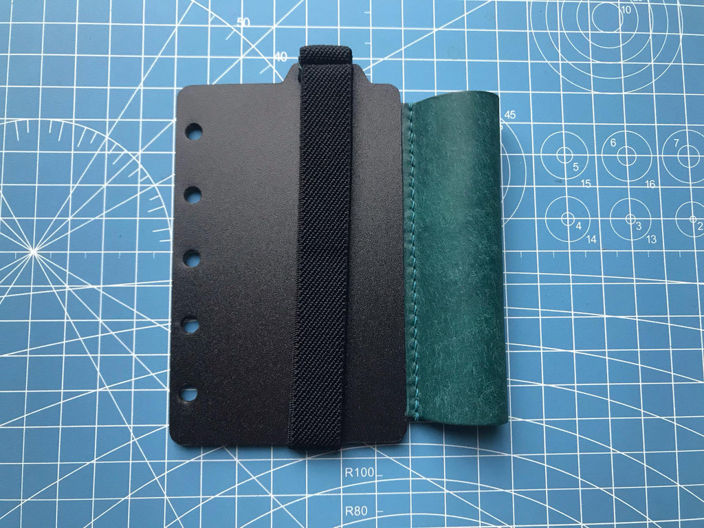 Handgemachter 6-Ringbuch-Einsatz mit Stifthalter, individueller Gravur, 5-Ring-Planer-Nachfüllung, Tagebuch-Einsatz