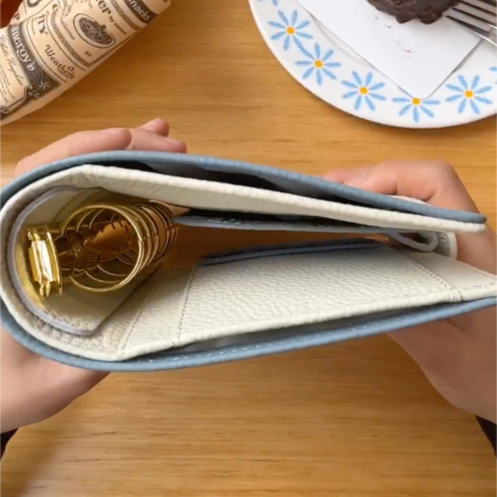 Aktenplaner A6 aus vollnarbigem Leder mit 6 Ringen, nachfüllbar, Reisetagebuch, Skizzenbuch mit anpassbarer Gravur