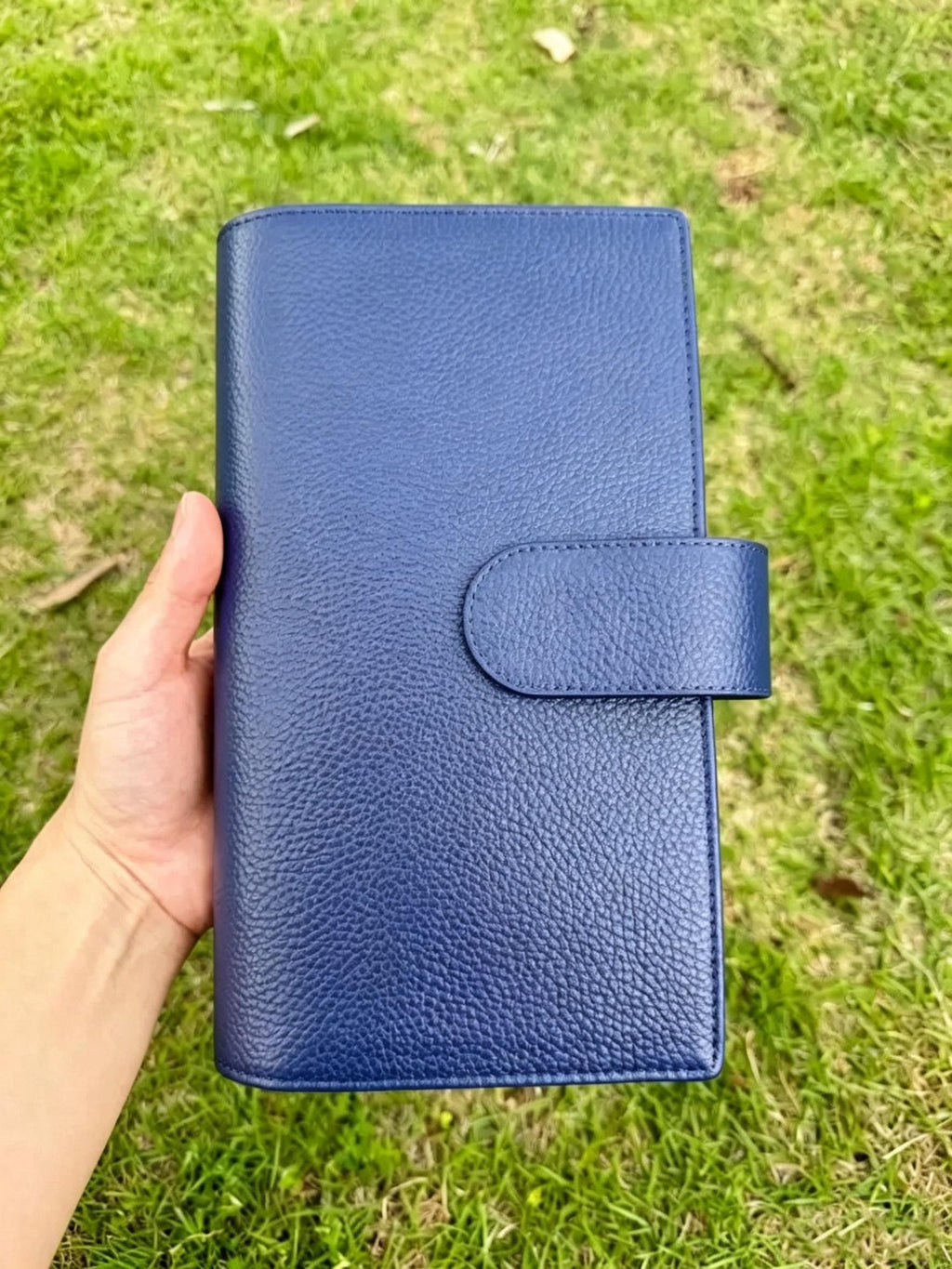 Organizer A5 aus Vollnarbenleder/PU, nachfüllbarer 6-Ring-Kalender, Reisetagebuch, Skizzenbuch mit 20 Ringen und individueller Gravur