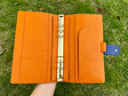 Organizer A5 aus Vollnarbenleder/PU, nachfüllbarer 6-Ring-Kalender, Reisetagebuch, Skizzenbuch mit 20 Ringen und individueller Gravur