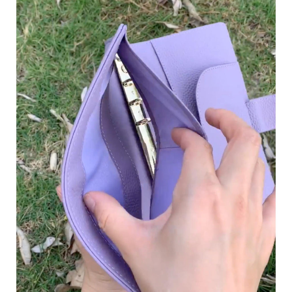 Terminkalender A6 aus vollnarbigem Leder, personalisiert, 6-Ringbuch, nachfüllbar, Reisetagebuch, Skizzenbuch mit individueller Gravur