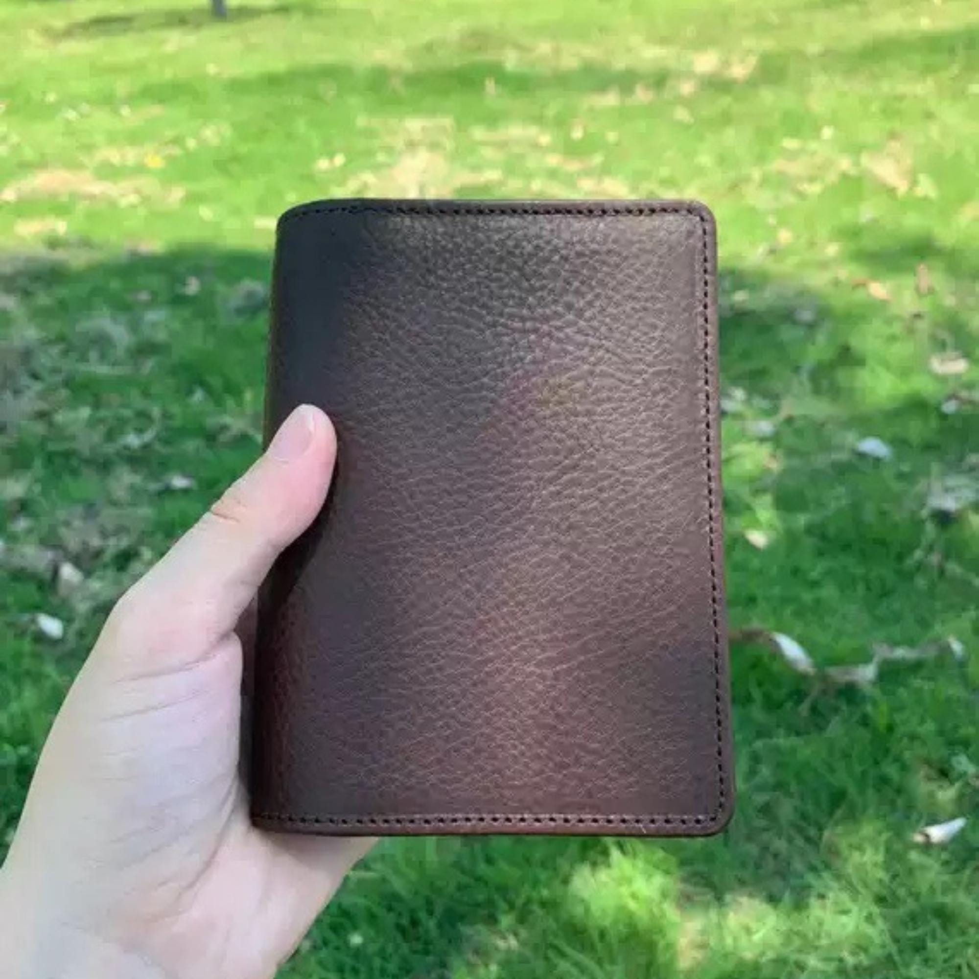 Vollnarbiges Leder A8 Planer 5-Ring Nachfüllbarer Ringbuchordner Travelers Journal Skizzenbuch