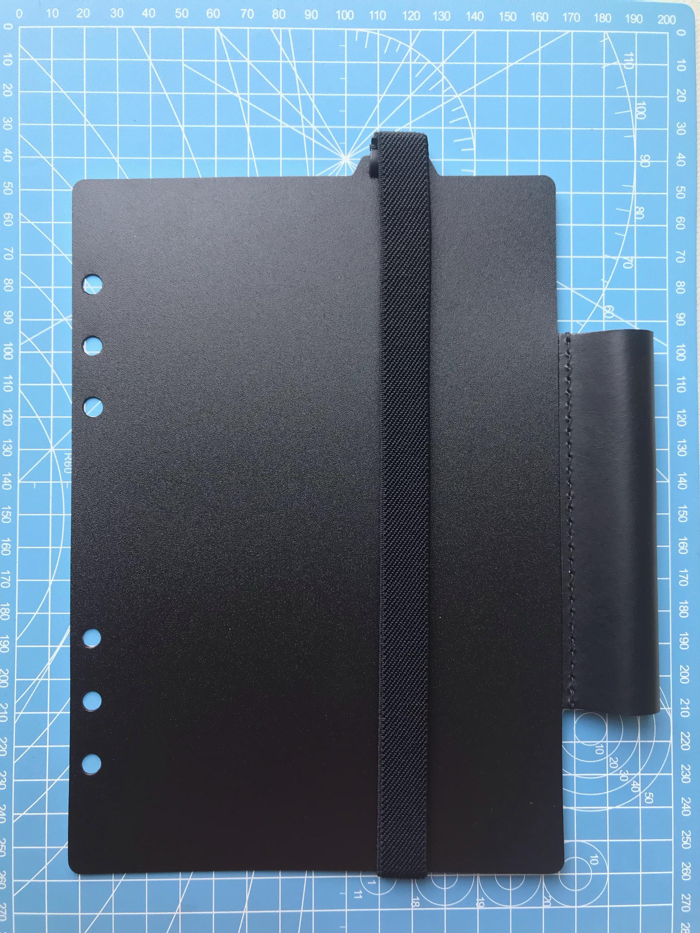 Handgemachter 6-Ringbuch-Einsatz mit Stifthalter, individueller Gravur, 5-Ring-Planer-Nachfüllung, Tagebuch-Einsatz