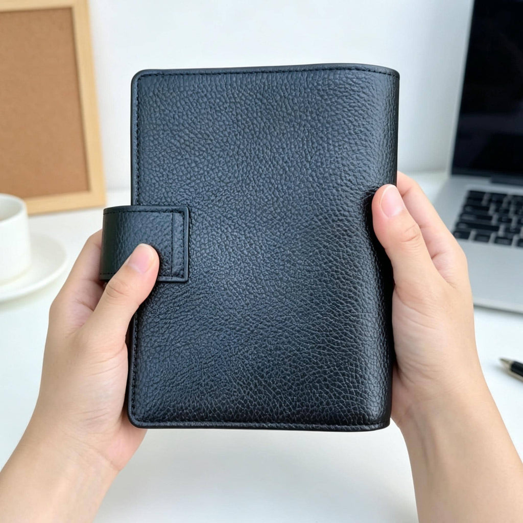 Vollnarbenleder-Binder A6 6-Ring nachfüllbarer Planer Reisetagebuch Skizzenbuch mit individueller Gravur