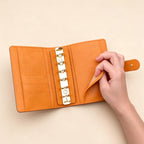 Vollnarbenleder A7 Planer 6-Ring nachfüllbarer Organizer Reisetagebuch Skizzenbuch mit individueller Gravur