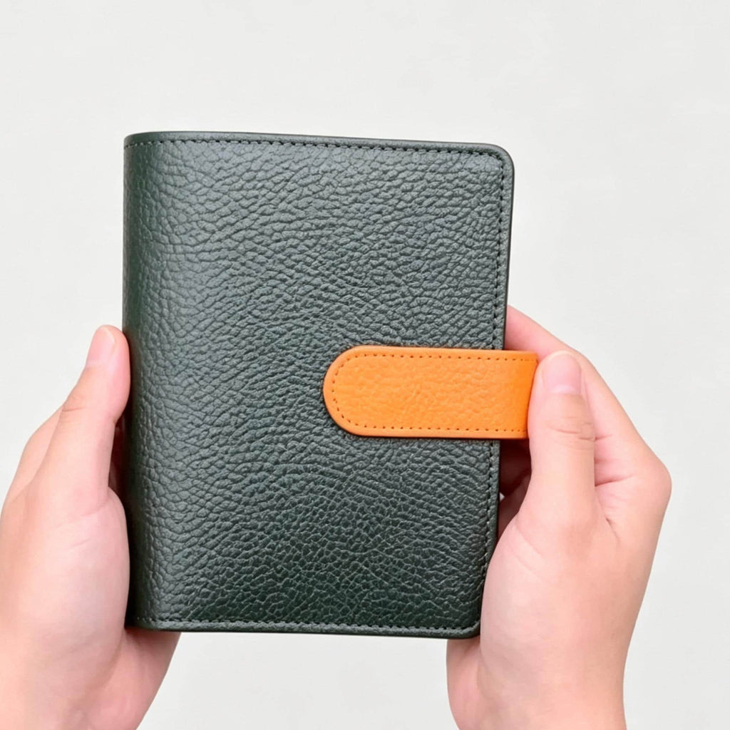 Vollnarbenleder A7 Planer 6-Ring nachfüllbarer Organizer Reisetagebuch Skizzenbuch mit individueller Gravur