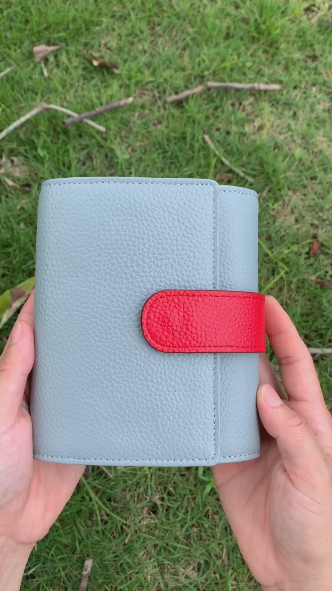 Organiseur de poche A7 en cuir pleine fleur, porte-cartes triple, classeur rechargeable 6 anneaux, carnet de voyage, carnet de croquis avec gravure personnalisée