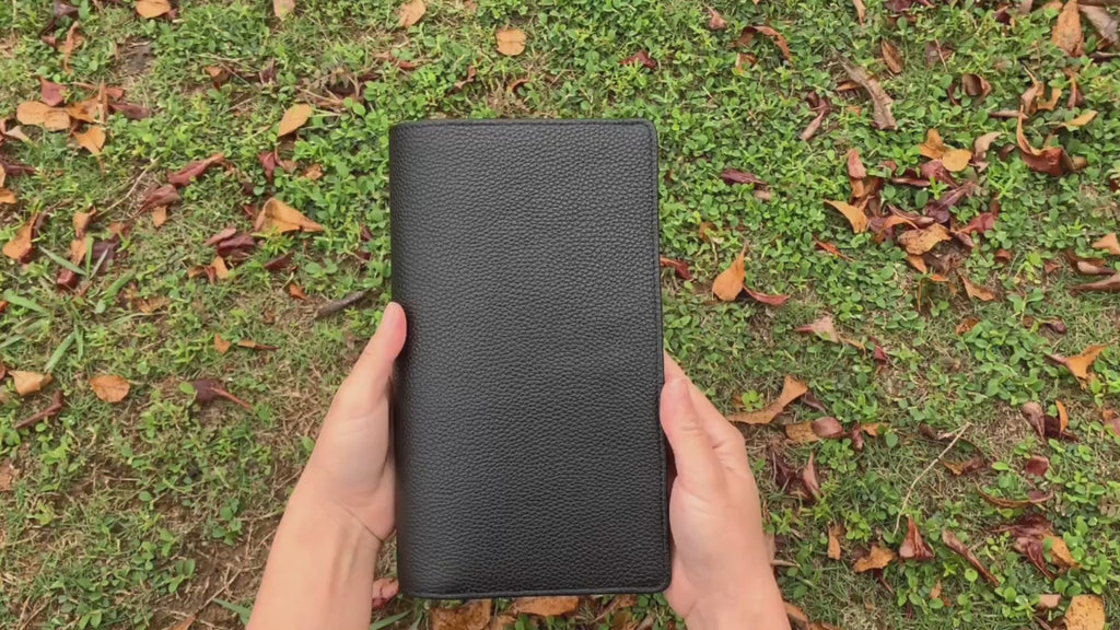 Organizer A5 aus Vollnarbenleder/PU, nachfüllbarer 6-Ring-Kalender, Reisetagebuch, Skizzenbuch mit 20 Ringen und individueller Gravur