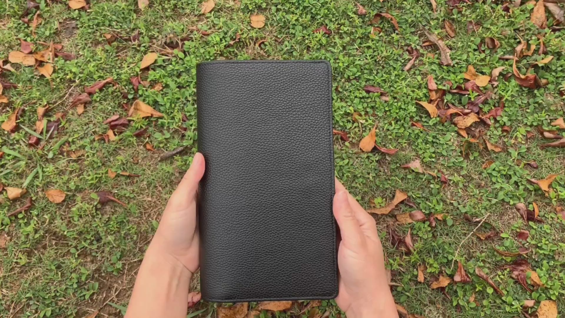 Organizer A5 aus Vollnarbenleder/PU, nachfüllbarer 6-Ring-Kalender, Reisetagebuch, Skizzenbuch mit 20 Ringen und individueller Gravur