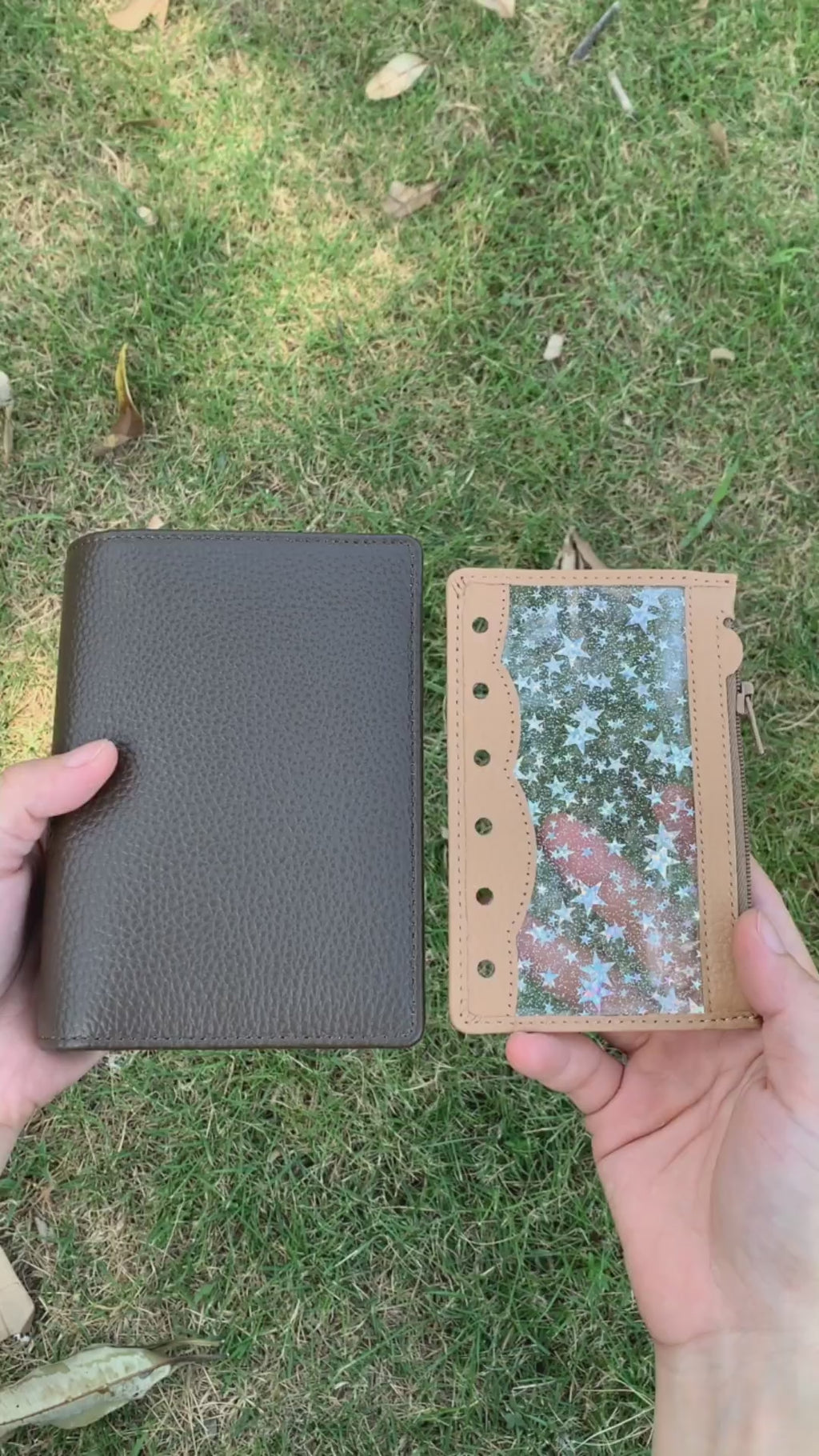 Full Grain Leather A7 Planner 6-Ring Refillable Binder Travelers Journal Sketchbook with Custom Engraving