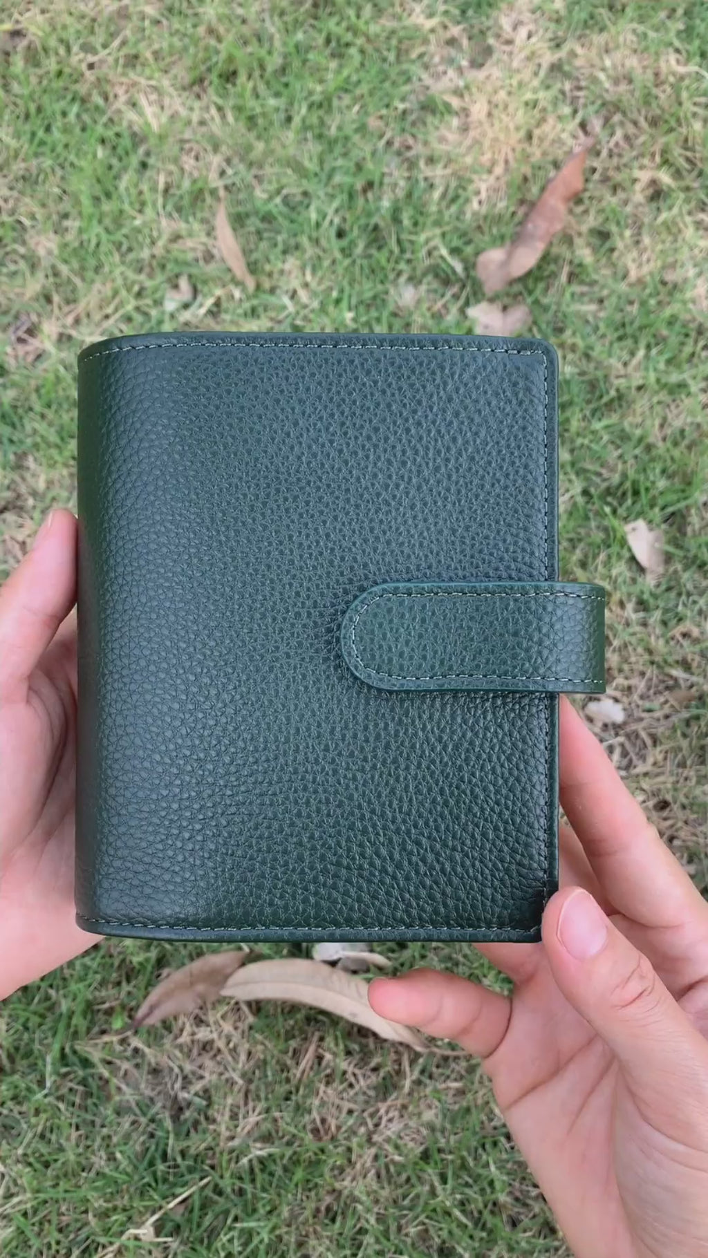Vollnarbenleder A7 Planer 6-Ring nachfüllbarer Organizer Reisetagebuch Skizzenbuch mit individueller Gravur