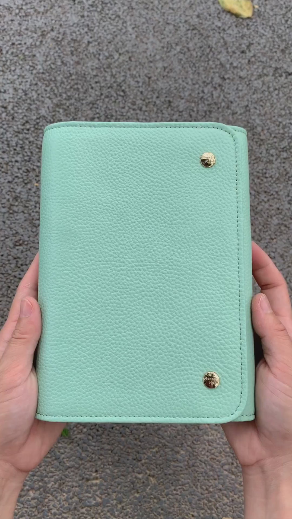 Full Grain Leather Trifold Planner A6 Personal 6Ring Refillable Binder Travelers Journal Sketchbook with Custom Engraving