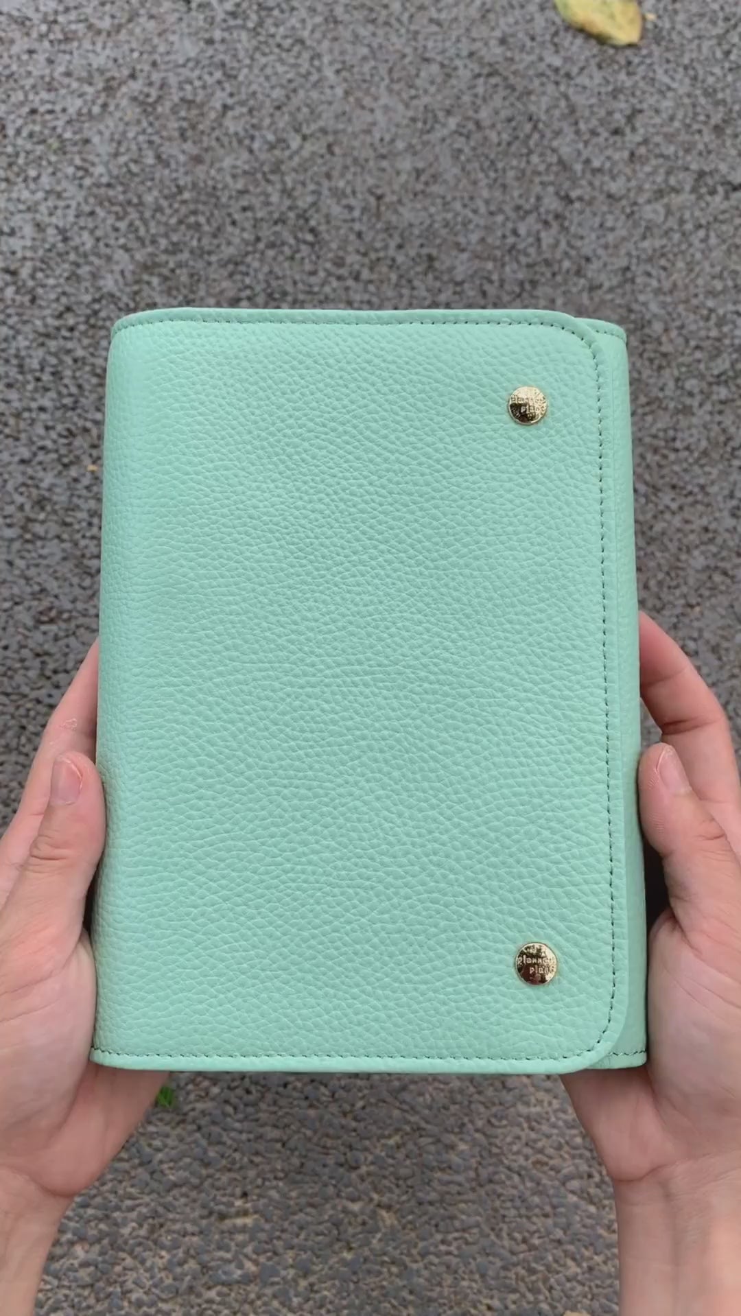 Full Grain Leather Trifold Planner A6 Personal 6Ring Refillable Binder Travelers Journal Sketchbook with Custom Engraving