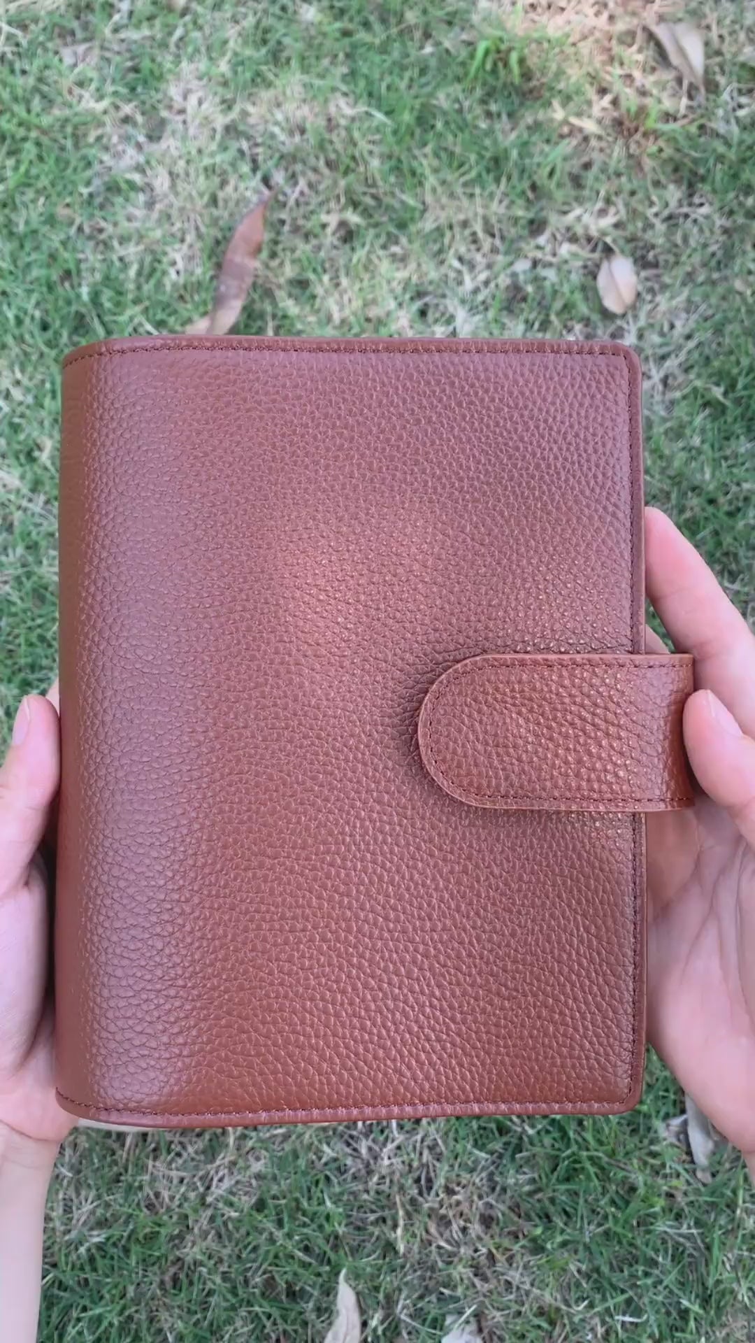 Reliure en cuir pleine fleur A6, organiseur 6 anneaux rechargeable, carnet de voyage, carnet de croquis avec gravure personnalisée