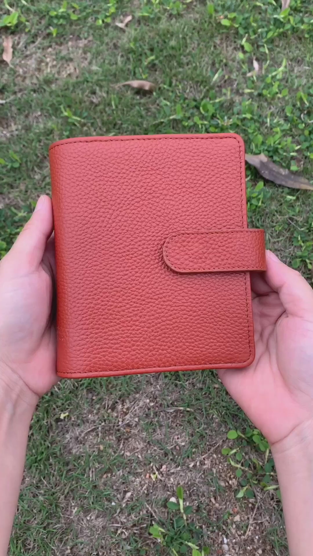 Vollnarbenleder A7 Planer 6-Ring nachfüllbarer Organizer Reisetagebuch Skizzenbuch mit individueller Gravur