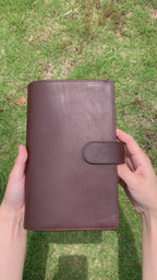 Notizbuch aus Vollnarbenleder A5s/puo mit 6 Ringen, nachfüllbarer Organizer, Reisetagebuch, Skizzenbuch mit individueller Gravur