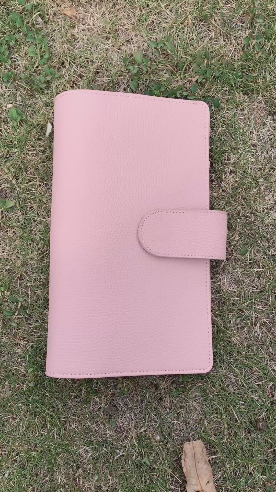 Organizer A5 aus Vollnarbenleder/PU, nachfüllbarer 6-Ring-Kalender, Reisetagebuch, Skizzenbuch mit 20 Ringen und individueller Gravur